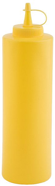 APS Quetschflasche Ø 7cm, H: 24 cm, 0,7 Liter , Polyethylen, gelb