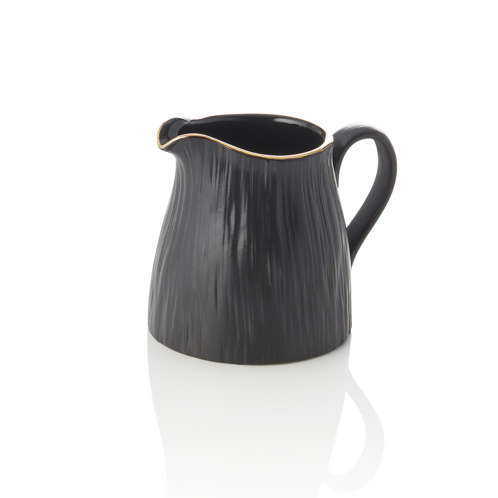 WAS Gießer Set MAYA KURO, Ø 4,5 cm, 100 ml, schwarz, Set á 6 Stück, Porzellan