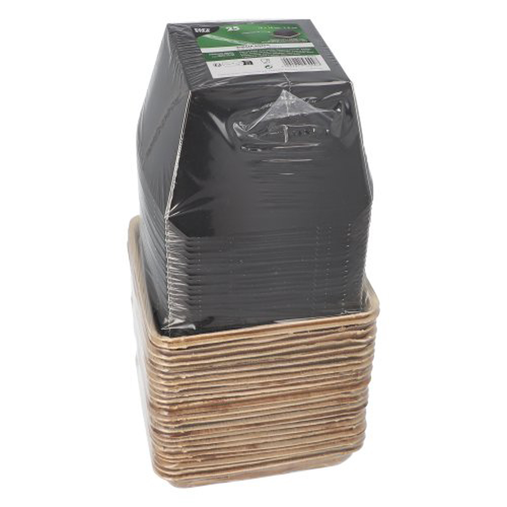 PAPSTAR Burgerboxen Palmblatt eckig 8 cm x 14 cm x 14 cm , klein mit separate