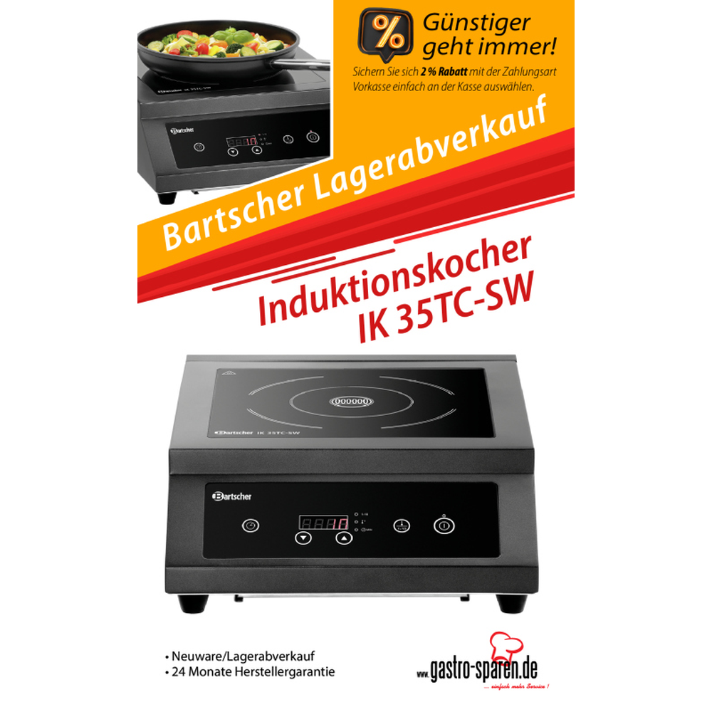 Bartscher Induktionskocher IK 35TC-SW Lagerabverkauf