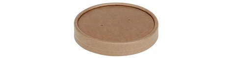 Pacovis Deckel aus Karton Kraft braun, zu Suppenbecher 14924, 14925