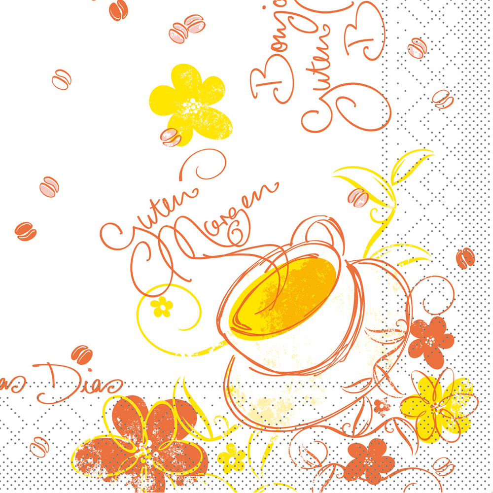 Mank Serviette Sunny 33 x 33 cm 1/4 Falz