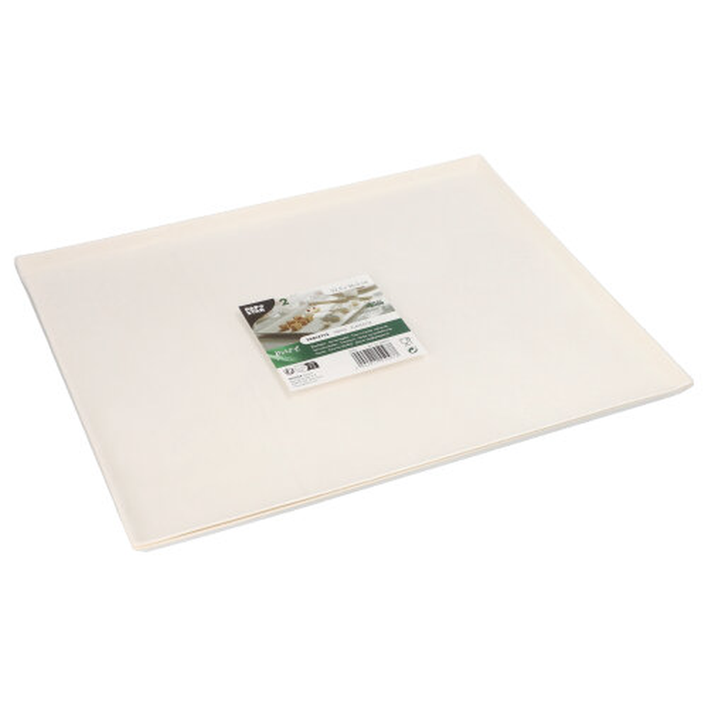 PAPSTAR Servierplatten, Zuckerrohr pure eckig 32,5 cm x 26,5 cm x 1 cm weis
