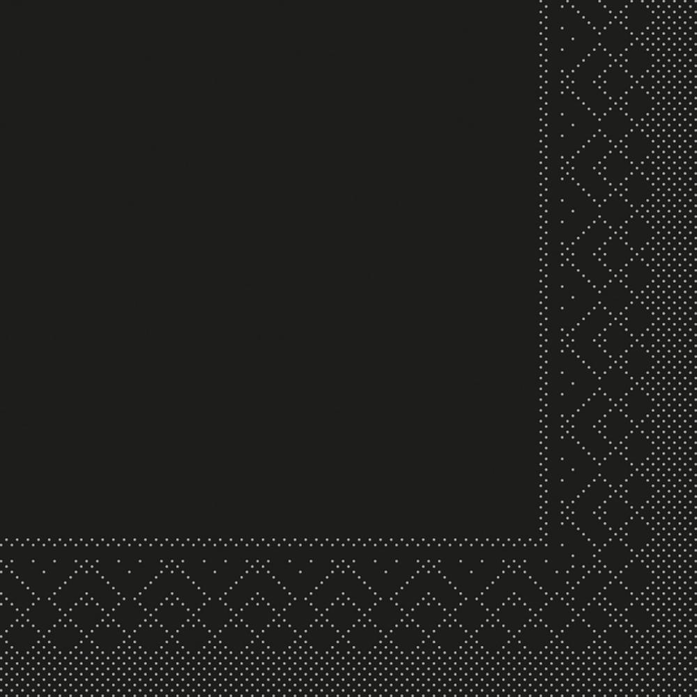 Mank Serviette Basic schwarz 33 x 33 cm 1/4 Falz