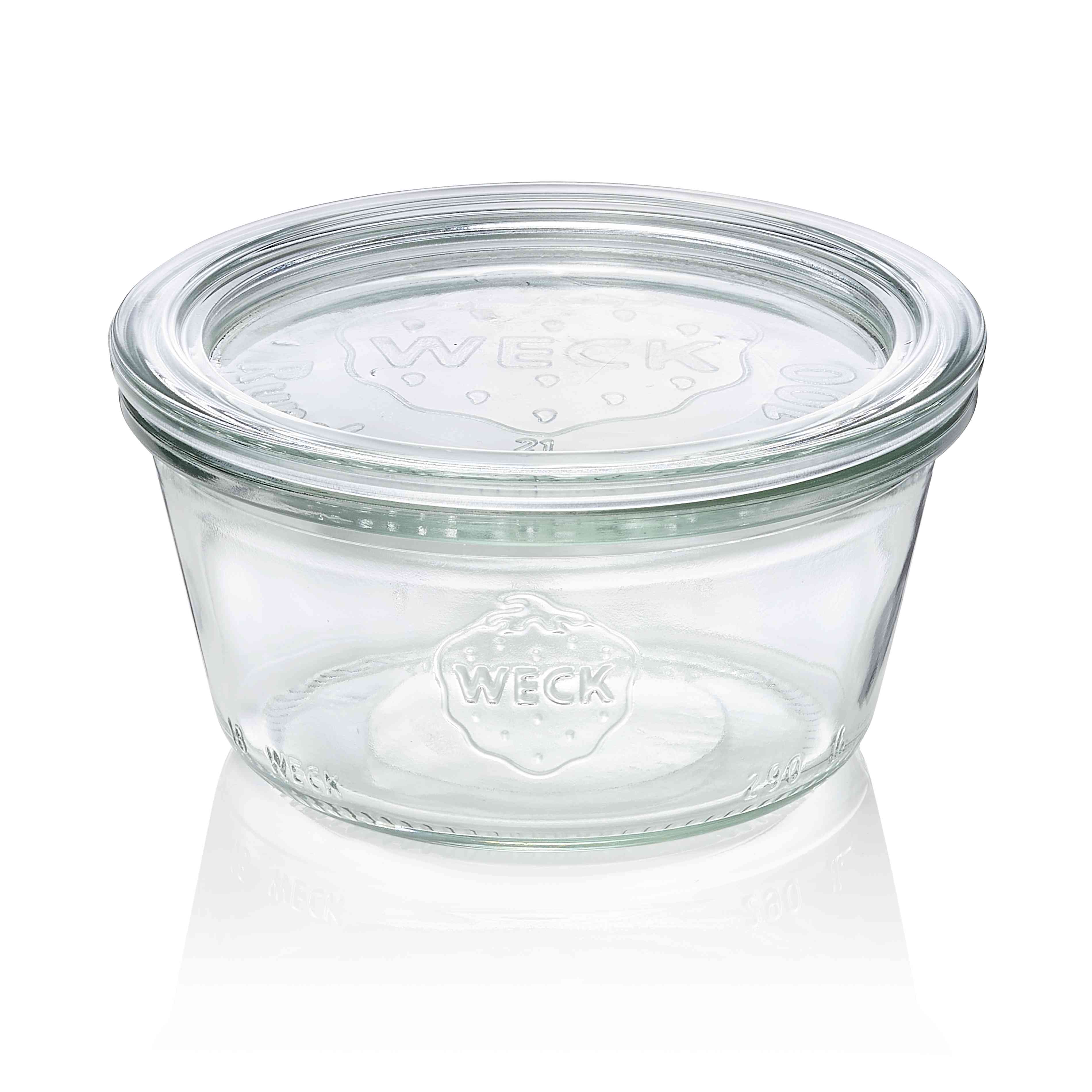 WAS Sturzglas mit Deckel Weck, 290 ml, Set á 6 Stück, Glas