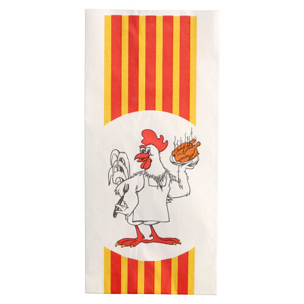 PAPSTAR Hähnchenbeutel, Papier mit HDPE-Einlage 28 cm x 13 cm x 8 cm Grillh