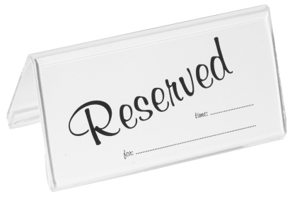 Contacto Einschubkarten engl.: Reserved 25 St. doppelt für Aufsteller