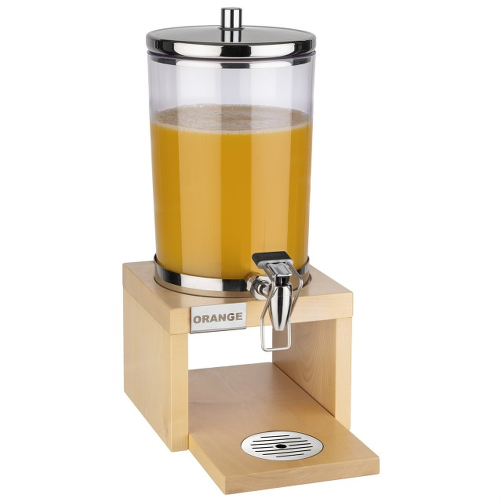 APS Saftdispenser -BRIDGE- 35,5x22 cm, H: 50 cm, 6 Liter , 18/8 Edelstahl, SAN