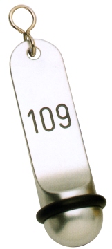 Contacto Hotel-Schlüsselanhänger 11,5 cm, Leichtmetall eloxiert