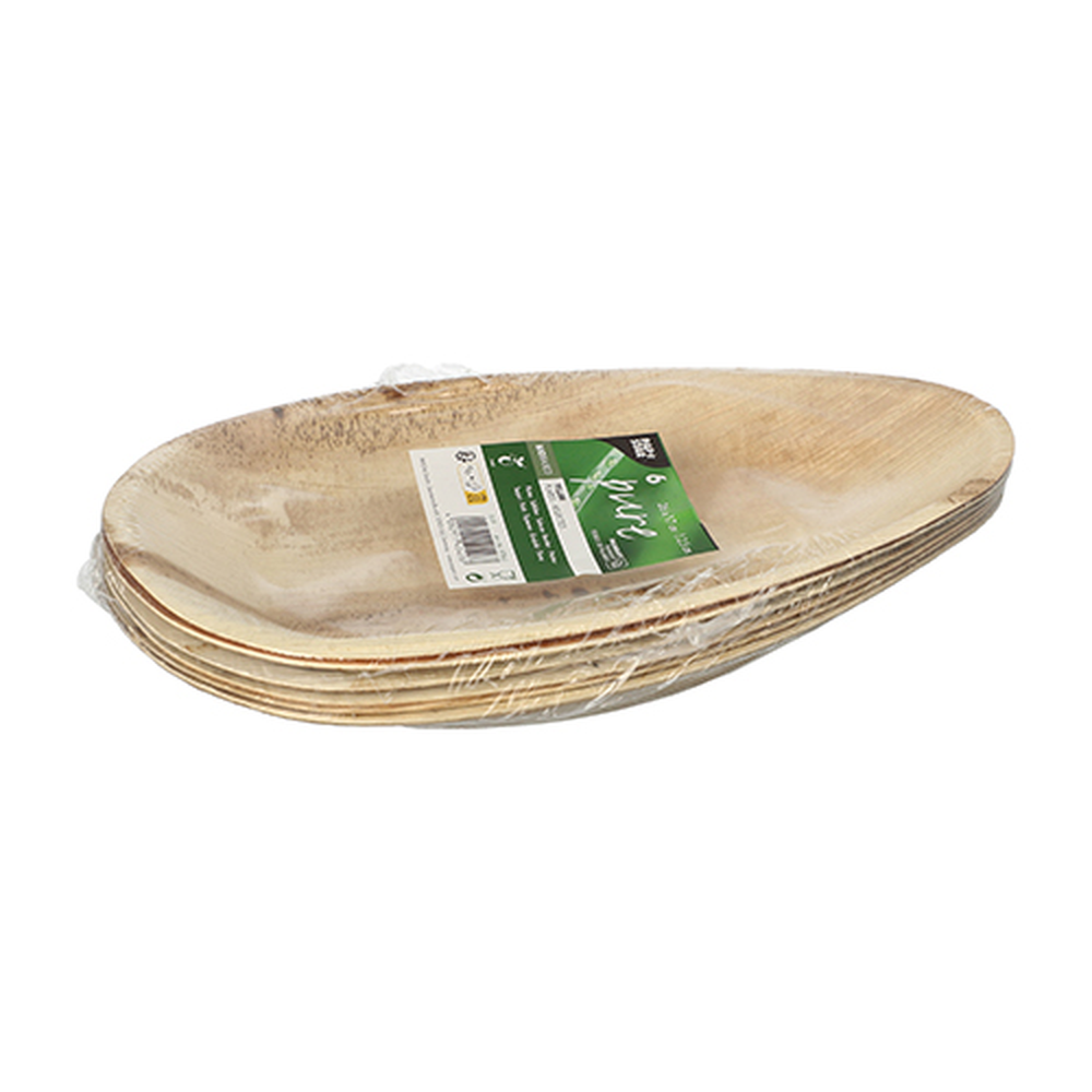Papstar Teller, Palmblatt "pure" oval 26 cm x 17 cm x 2,5 cm
