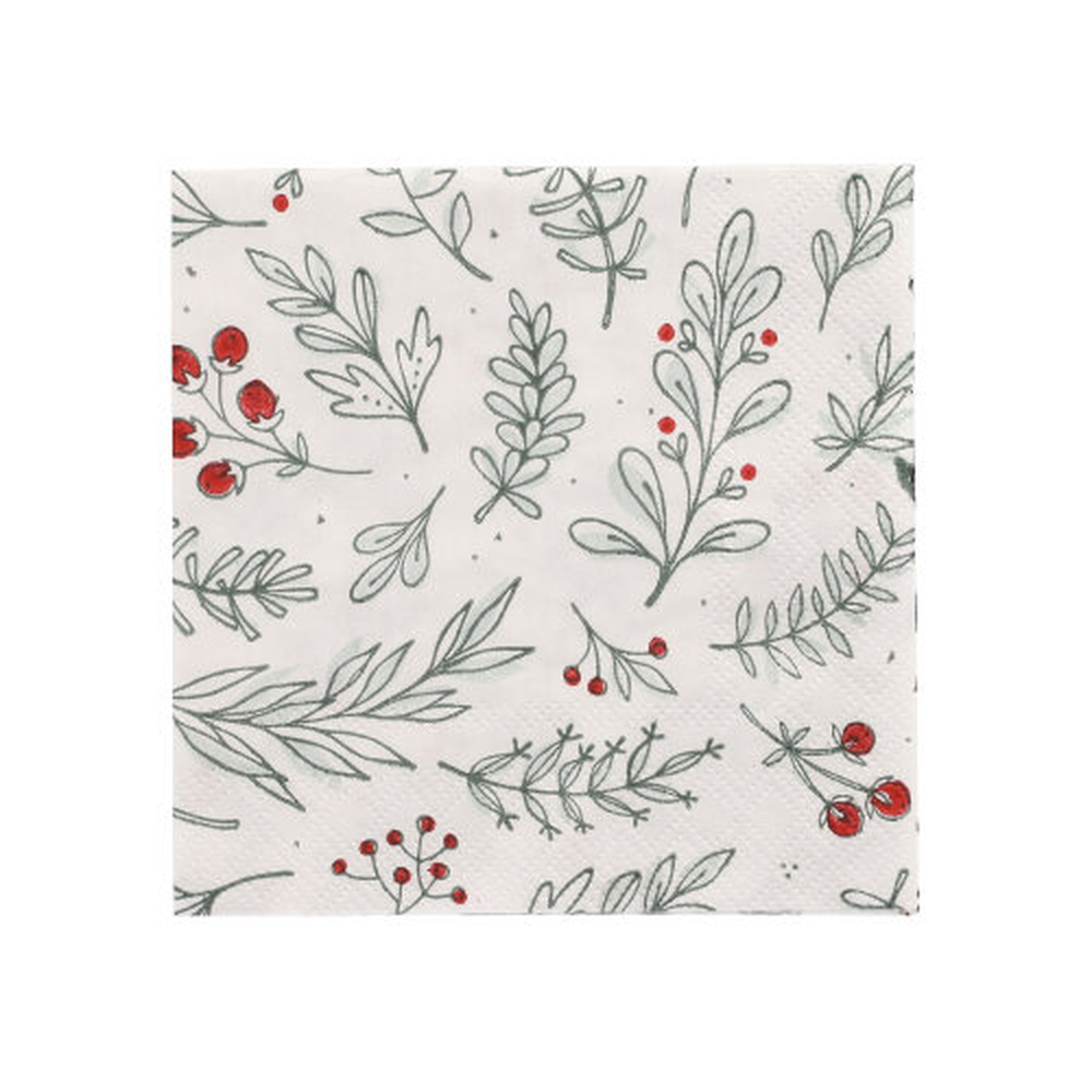 Papstar Servietten, 3-lagig 1/4-Falz 25 cm x 25 cm "Berries"