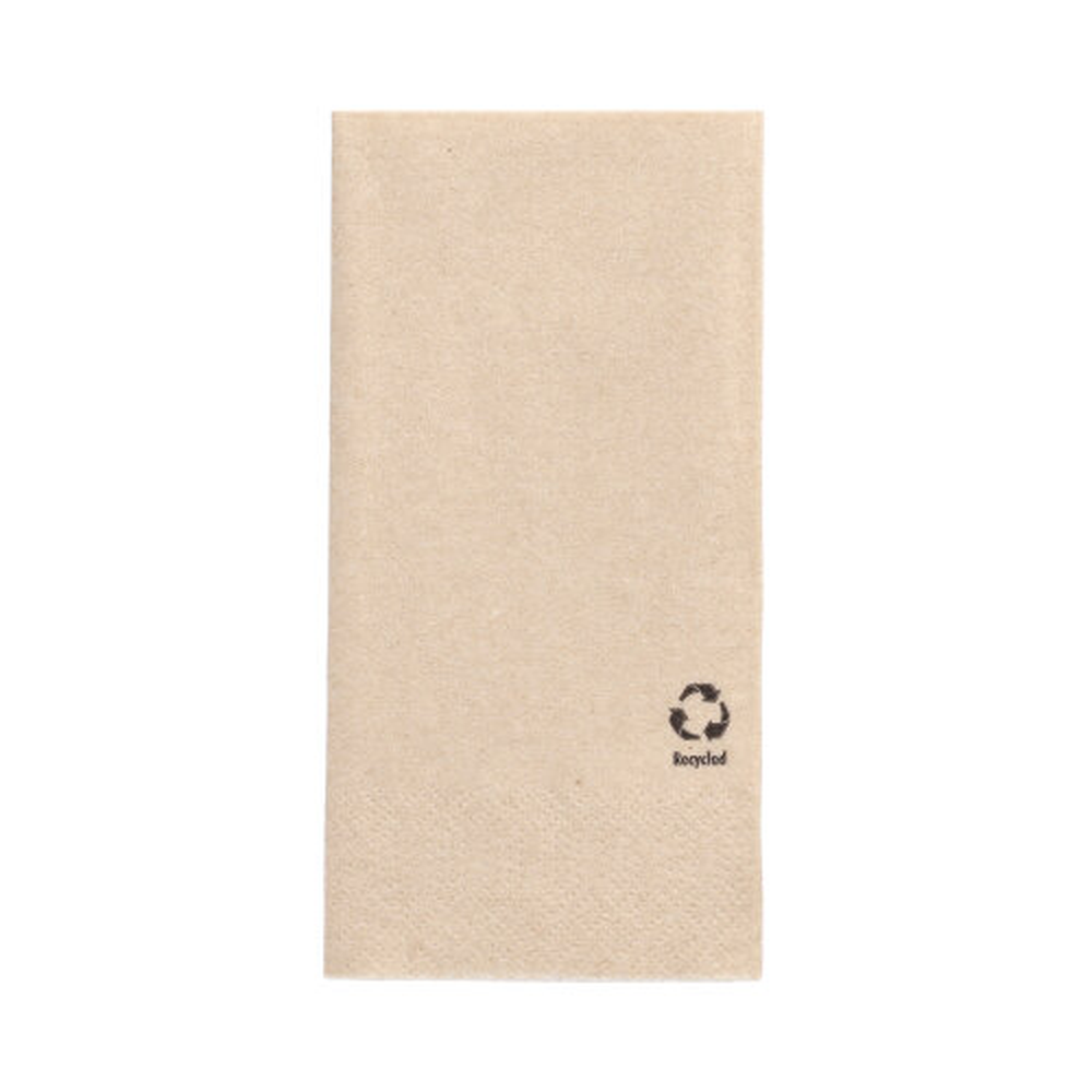 Papstar Servietten, 2-lagig 1/8-Falz 33 cm x 33 cm natur aus recyceltem Papier