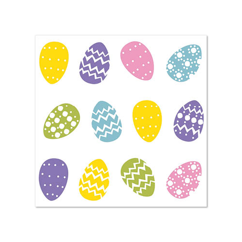 Papstar Servietten, 3-lagig 1/4-Falz 25 cm x 25 cm "Coloured Eggs"