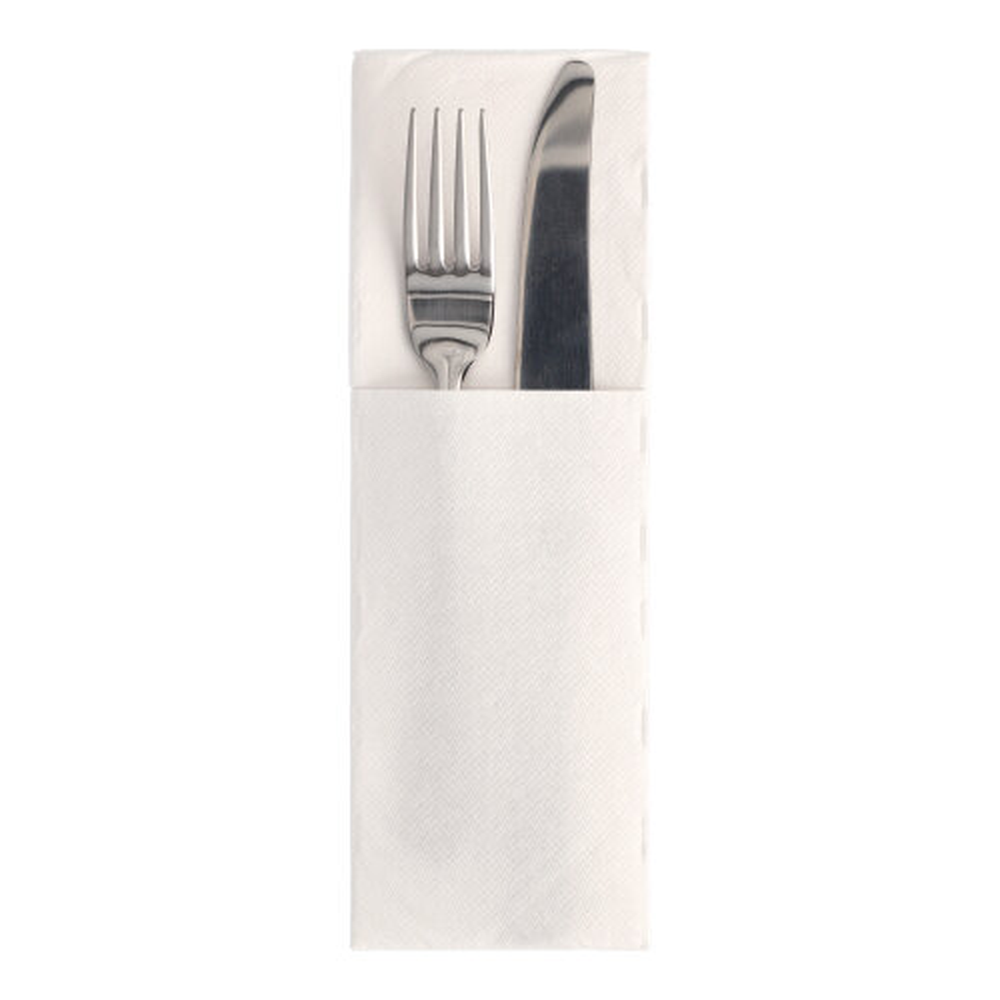 Papstar Servietten "ROYAL Collection" 48 cm x 30 cm weiss mit Besteckfalz