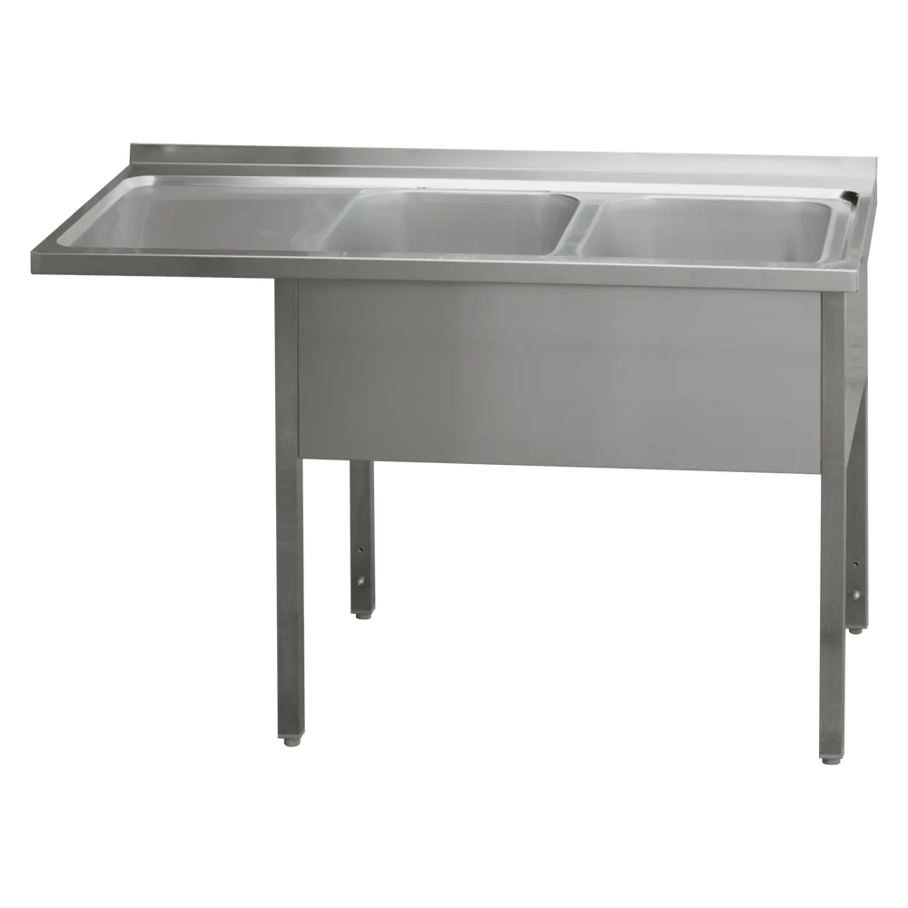 RM Gastro Spültisch 210x70x90 - 2x Spülbecken 60x50x30 Abtropffläche links / RED