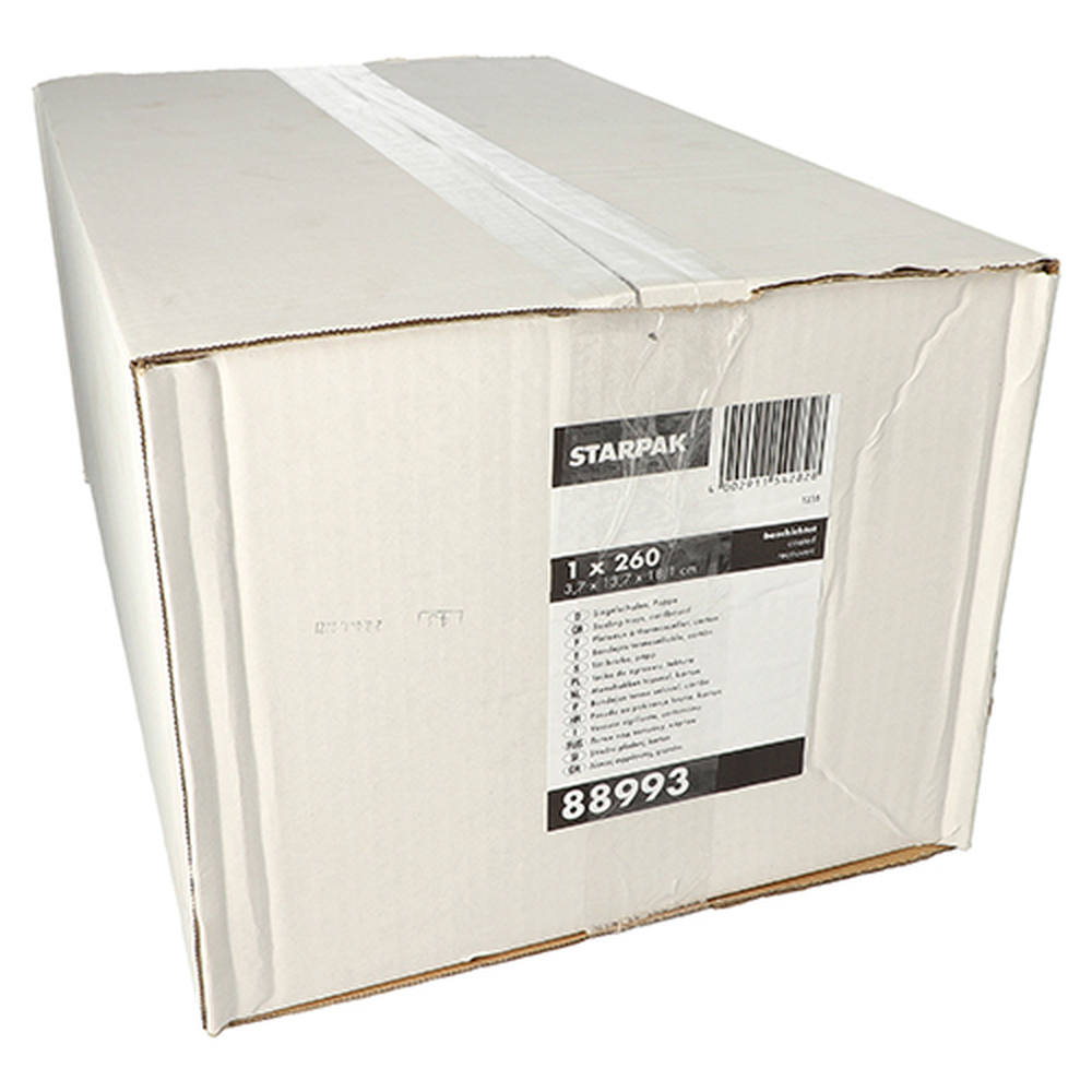 Papstar Siegelschalen, Pappe eckig 530 ml 3,7 cm x 13,7 cm x 18,1 cm weiss