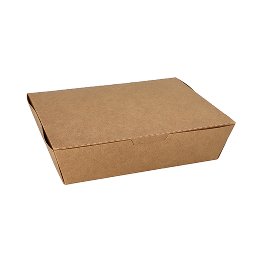 Papstar Lunchboxen, Pappe 3-geteilt 600 ml 5 cm x 14,8 cm x 18,3 cm braun
