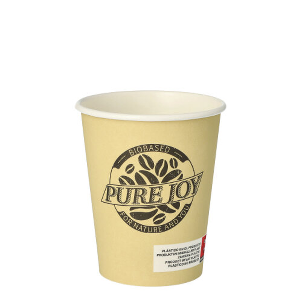 Papstar Trinkbecher, Pappe 0,2 l Ø 8 cm · 9,2 cm creme "Pure Joy"