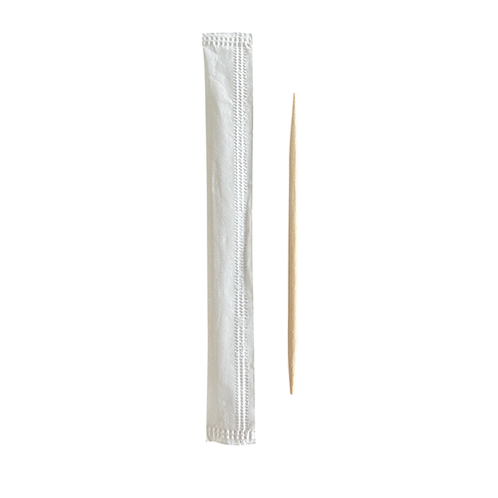Papstar Zahnstocher, Holz gehüllt "pure" rund 6,5 cm