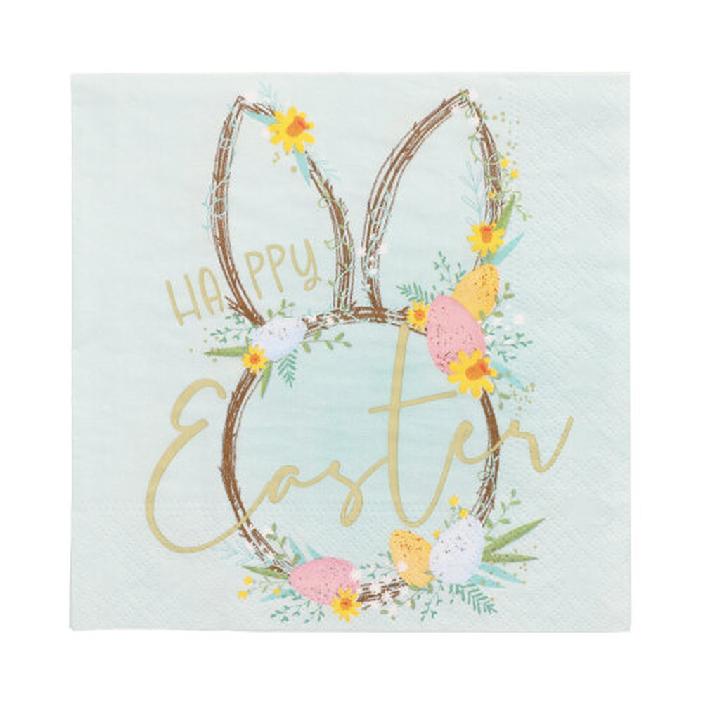 Papstar Servietten, 3-lagig 1/4-Falz 33 cm x 33 cm "Easter Accents"