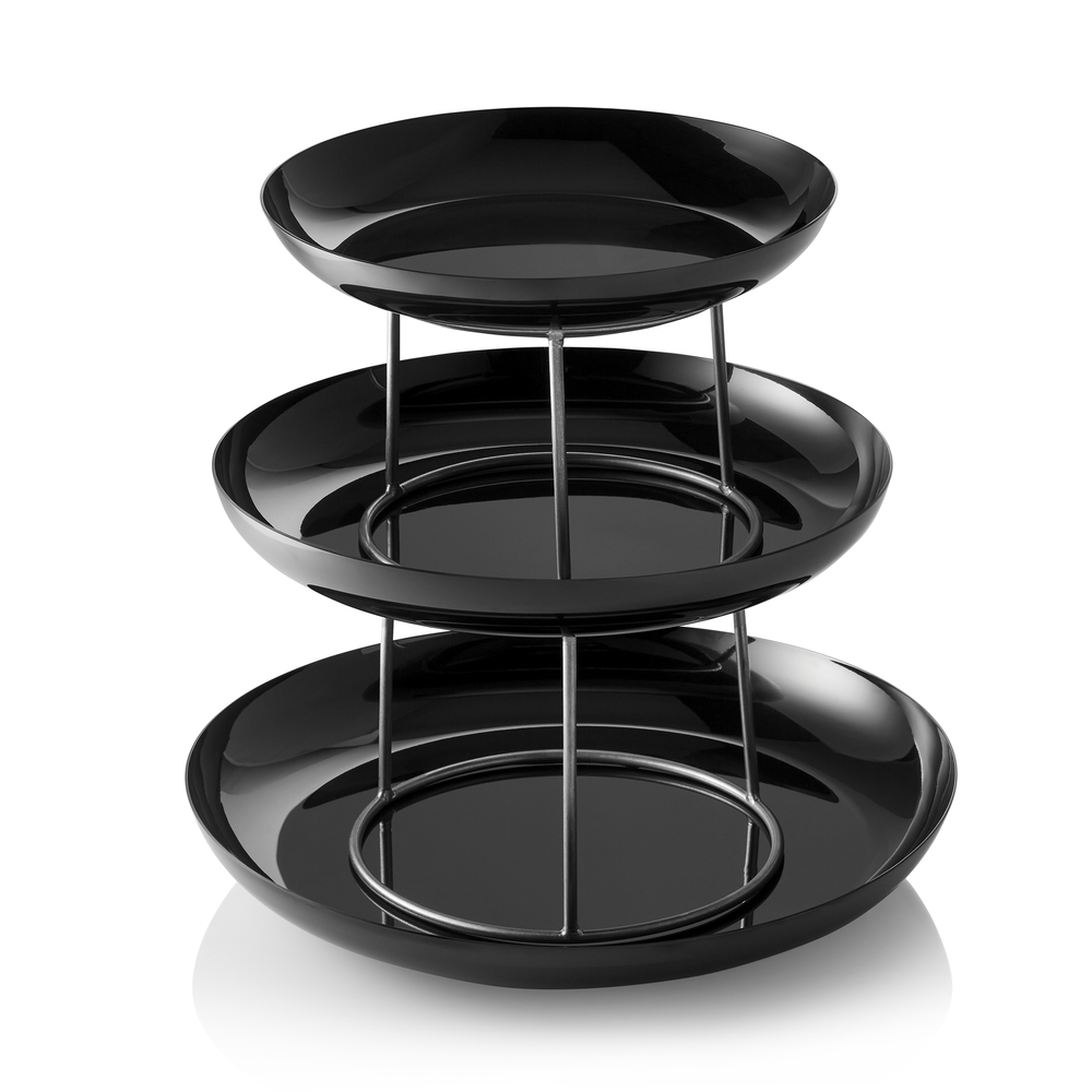 WAS Gourmet Tower Black STEEL & STYLE, 3-stufig, Höhe 32 cm, Chromnickelstahl
