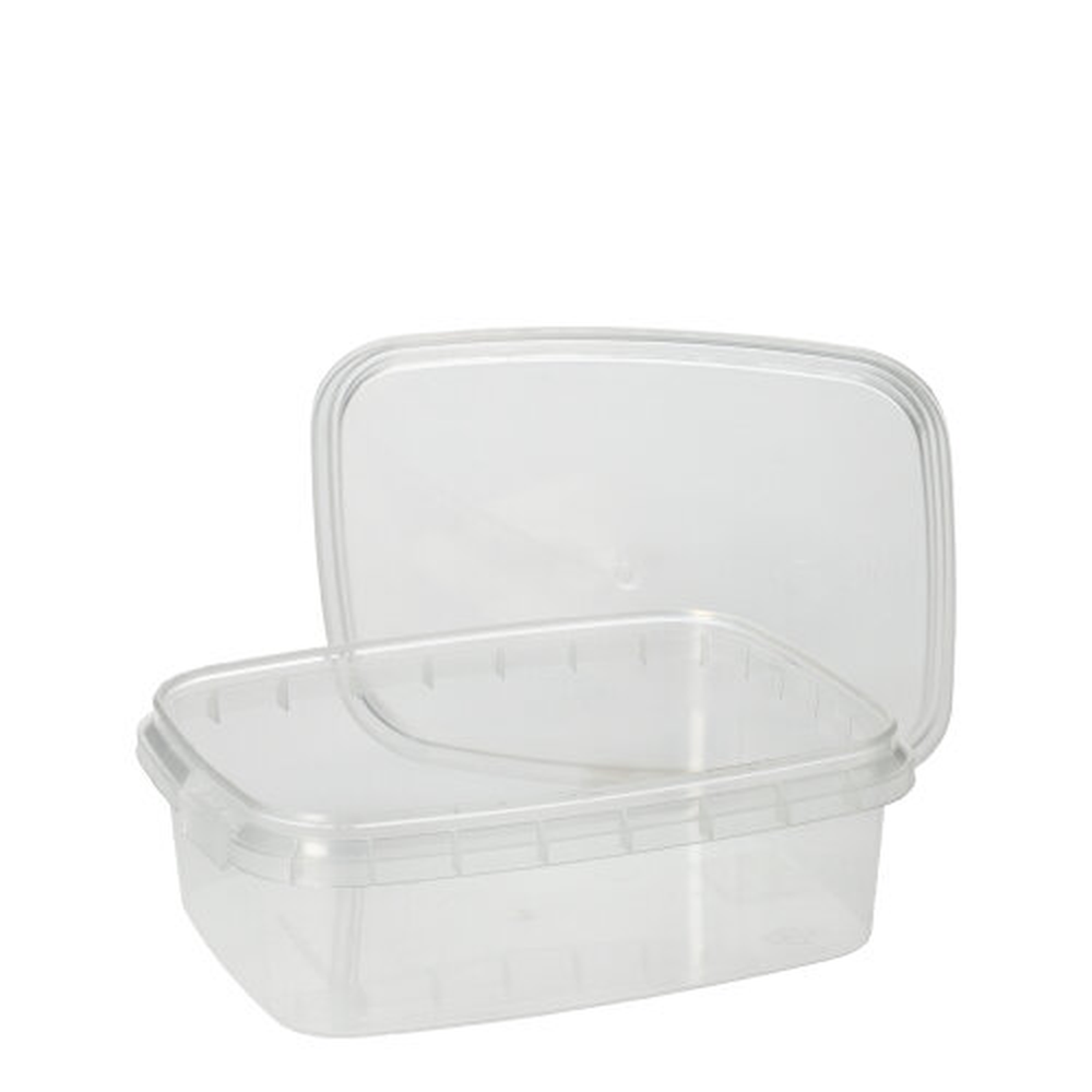 PAPSTAR Feinkostbecher, PP eckig 200 ml 3,5 cm x 8,6 cm x 10,9 cm transparent