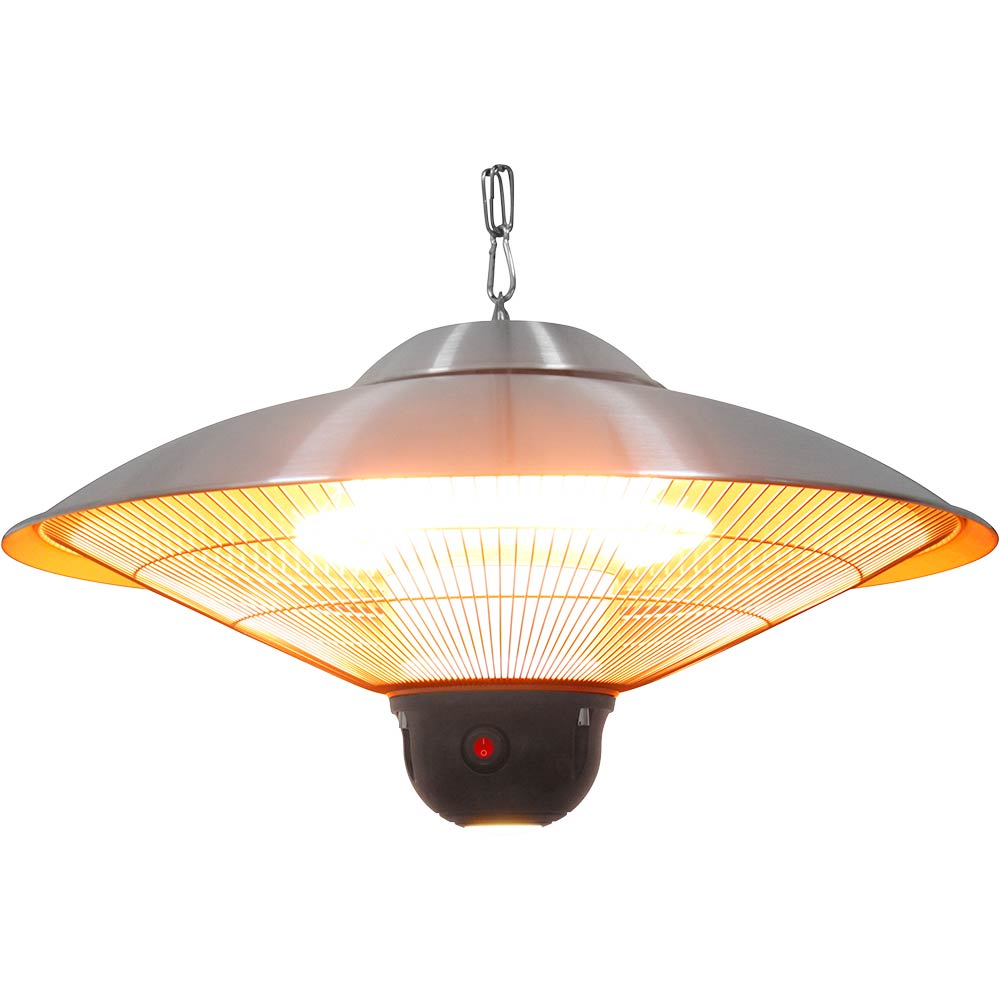 Stalgast Elektrischer Heizstrahler, hängend mit LED-Beleuchtung, Ø 585 mm, Höhe 