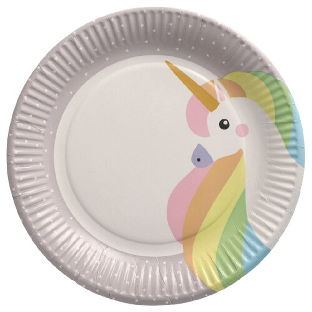 Papstar Teller, Pappe rund Ø 23 cm "Unicorn"