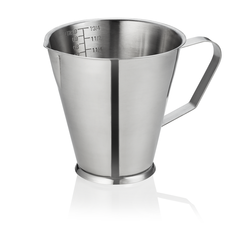WAS Messbecher, auf Fuß, Ø 14 cm 1 ltr., Chromnickelstahl