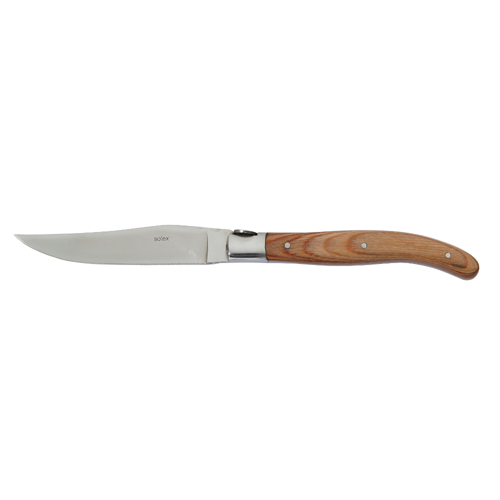 Solex TORRO Steakmesser-Besteck hellem Pakka-Holzgriff Serie Torro 2100