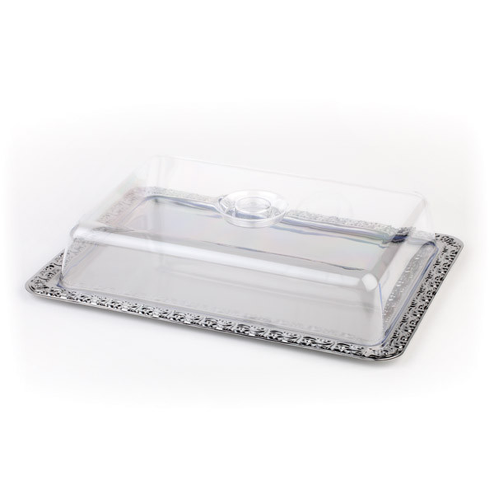 APS Tablett mit Haube 42 x 31 cm , 18/0 Edelstahl