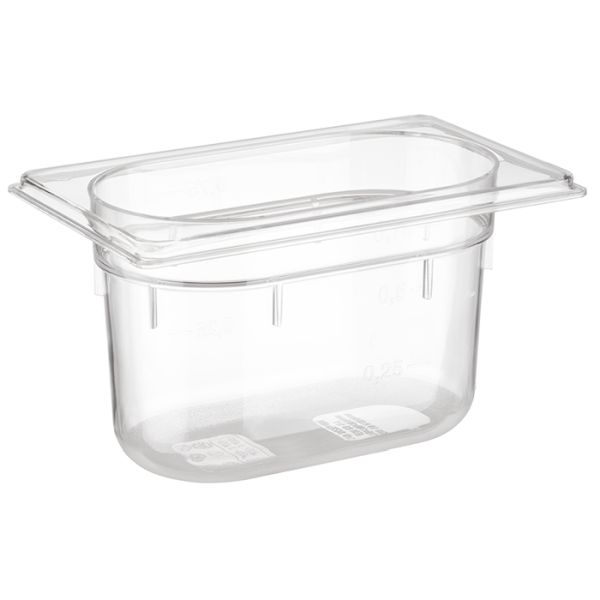 APS GN 1/9 Behälter 17,6 x 10,8 cm, Tiefe: 100 mm , Polycarbonat, 1 Liter