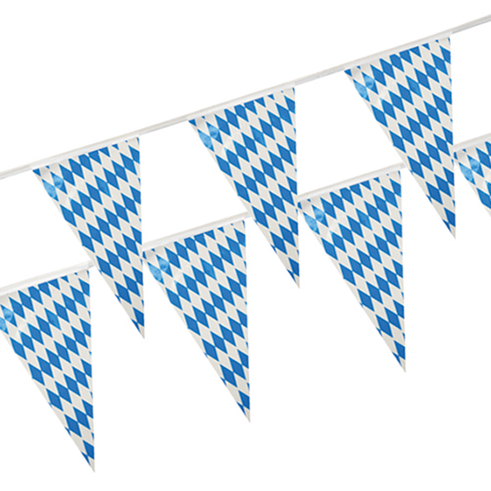 Papstar Wimpelkette, Folie 4 m "Bayrisch Blau" wetterfest