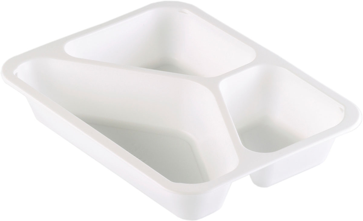 Duni PP-Schale Caterline 3-geteilt 227 x 178 x 40 mm