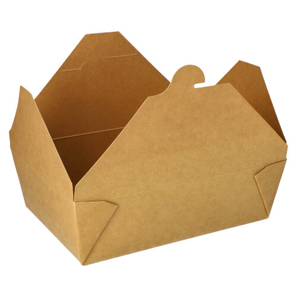 Papstar Lunchboxen, Pappe "pure" 2000 ml 6,4 cm x 14 cm x 19,7 cm braun