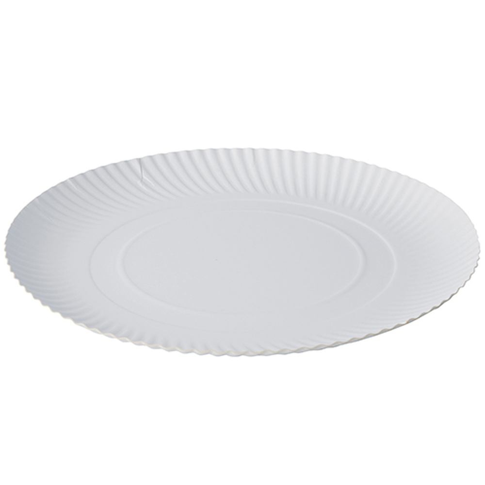 Papstar Teller, Pappe "pure" rund Ø 34 cm · 3 cm weiss