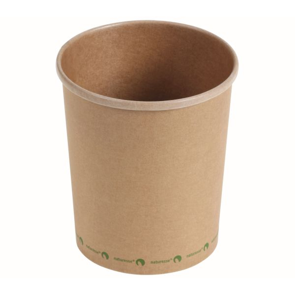 Pacovis Suppenbecher aus Karton 950ml, Kraft braun, natur
