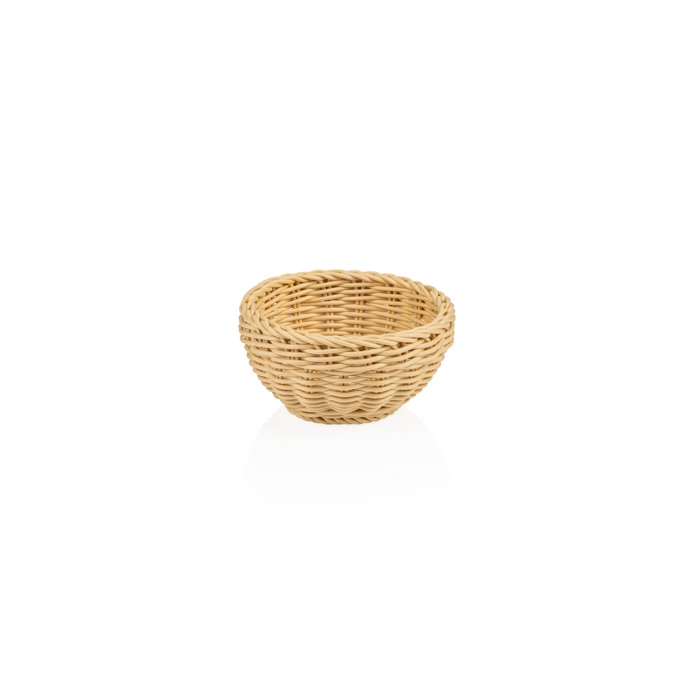 WAS Korb WEAVER PRO Tischkörbe, Ø 16 cm, Höhe 8 cm, hellbeige, Polypropylen