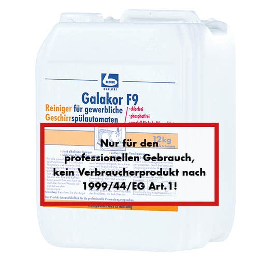 PAPSTAR kg Dr. Becher Galakor F9 Geschirrreiniger 10 l für gewerbliche Gesc