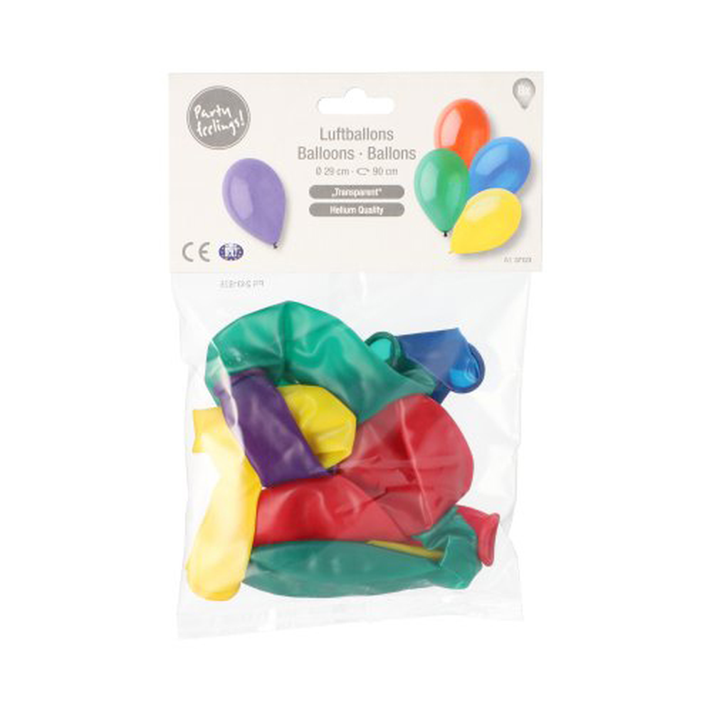 Papstar Luftballons Ø 29 cm farbig sortiert "Crystal"