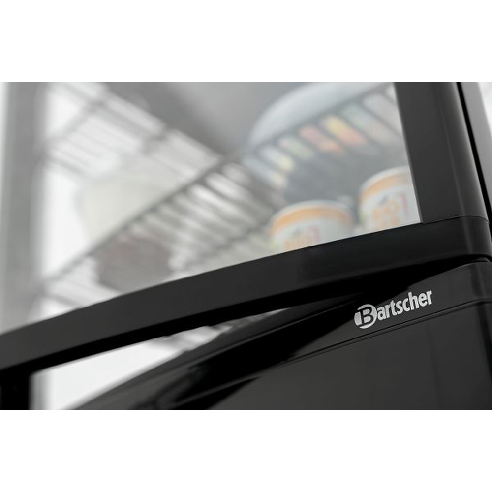 Bartscher Mini-Kühlvitrine 75L2T schwarz