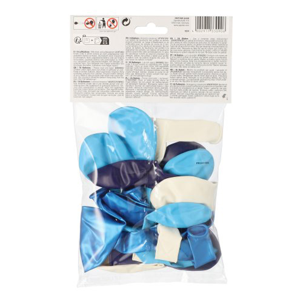 Papstar Luftballons Ø 25 cm farbig sortiert "Blue-Mix"