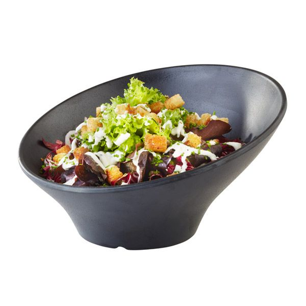 APS Schale -ZEN- Ø 22,5 cm, H: 12,5 cm , Melamin, schwarz, Steinoptik