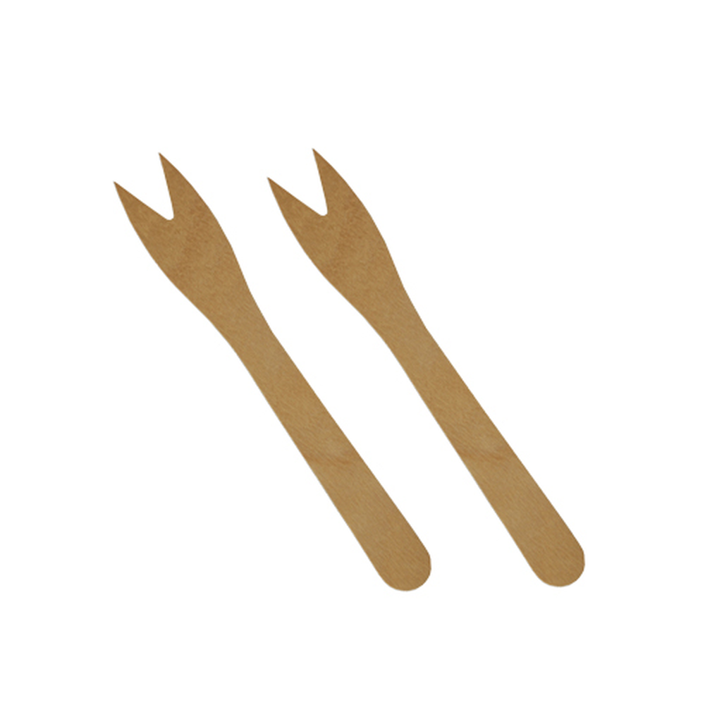 Papstar Snack-Gabeln, Holz "pure" 12,1 cm