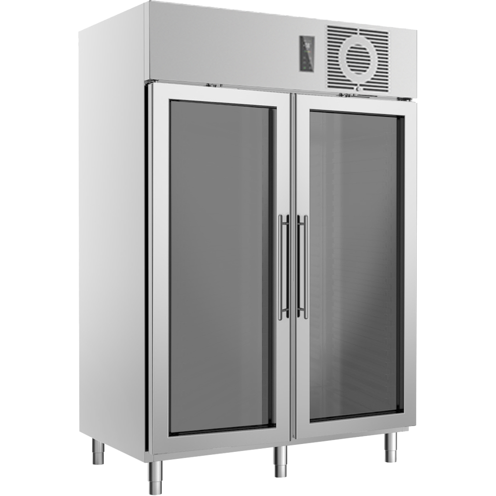 KBS Edelstahlglastürkühlschrank KU 1421 G