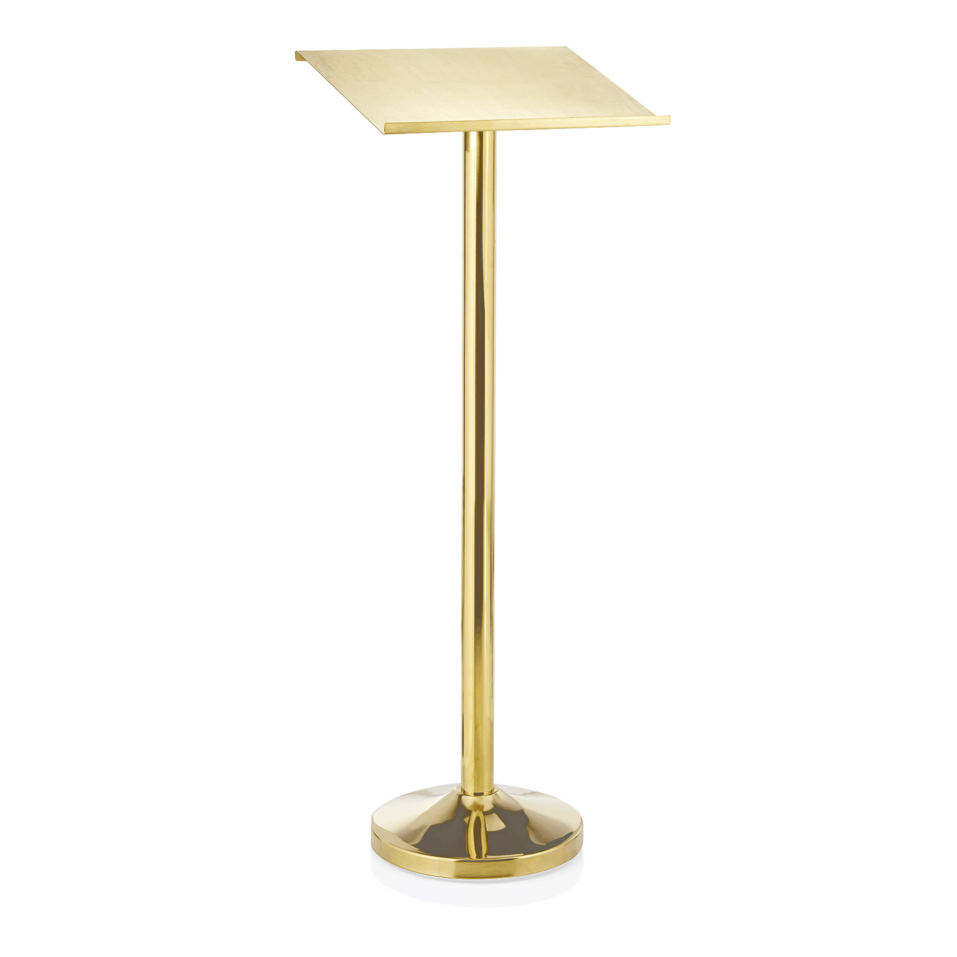 WAS Auslagepult, Höhe 120 cm, Ablagefläche 44 x 35 cm, goldfarben, Chromnickelst