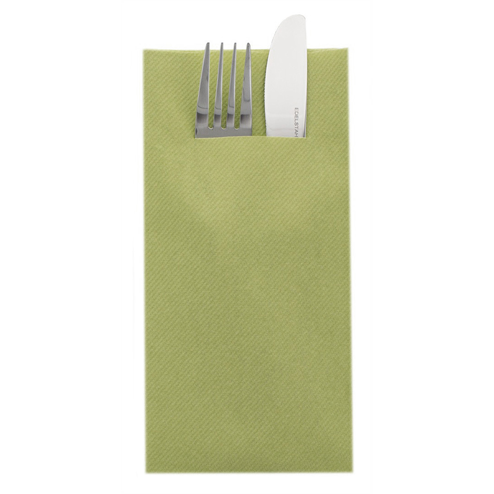 Mank Pocket-Napkins Basic oliv 40 x 40 cm 1/8 Falz