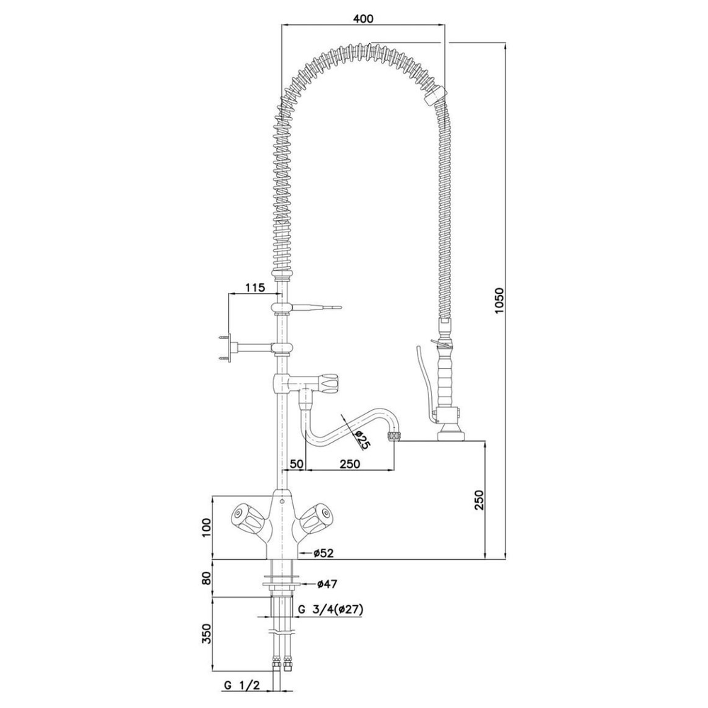 Bartscher Zweigriffmischer 26L-1801B