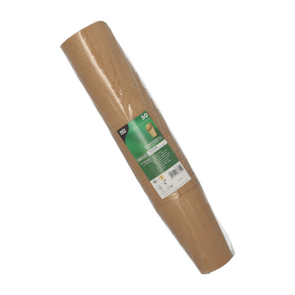 Papstar Wrap Cups, Pappe 470 ml 13,4 cm x 8 cm x 7,7 cm braun
