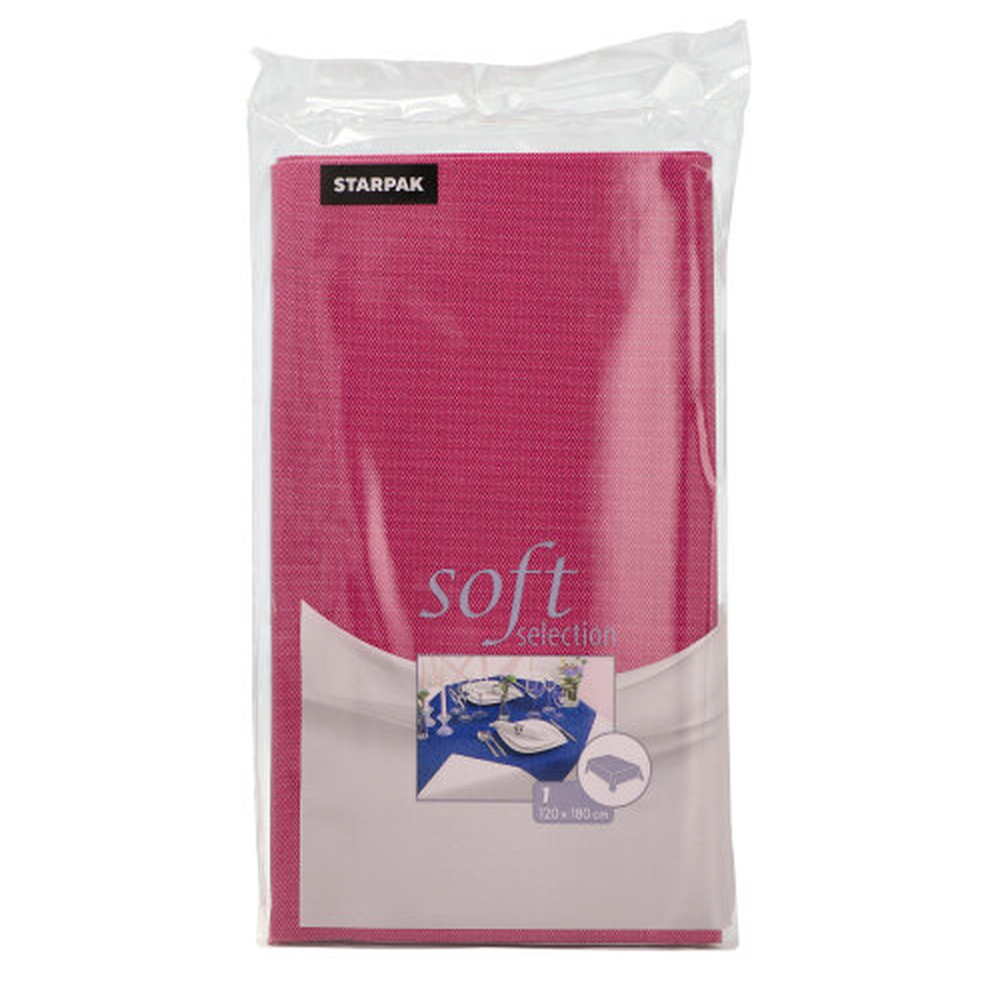 Papstar Tischdecke, stoffähnlich, Vlies "soft selection" 120 cm x 180 cm fuchsia